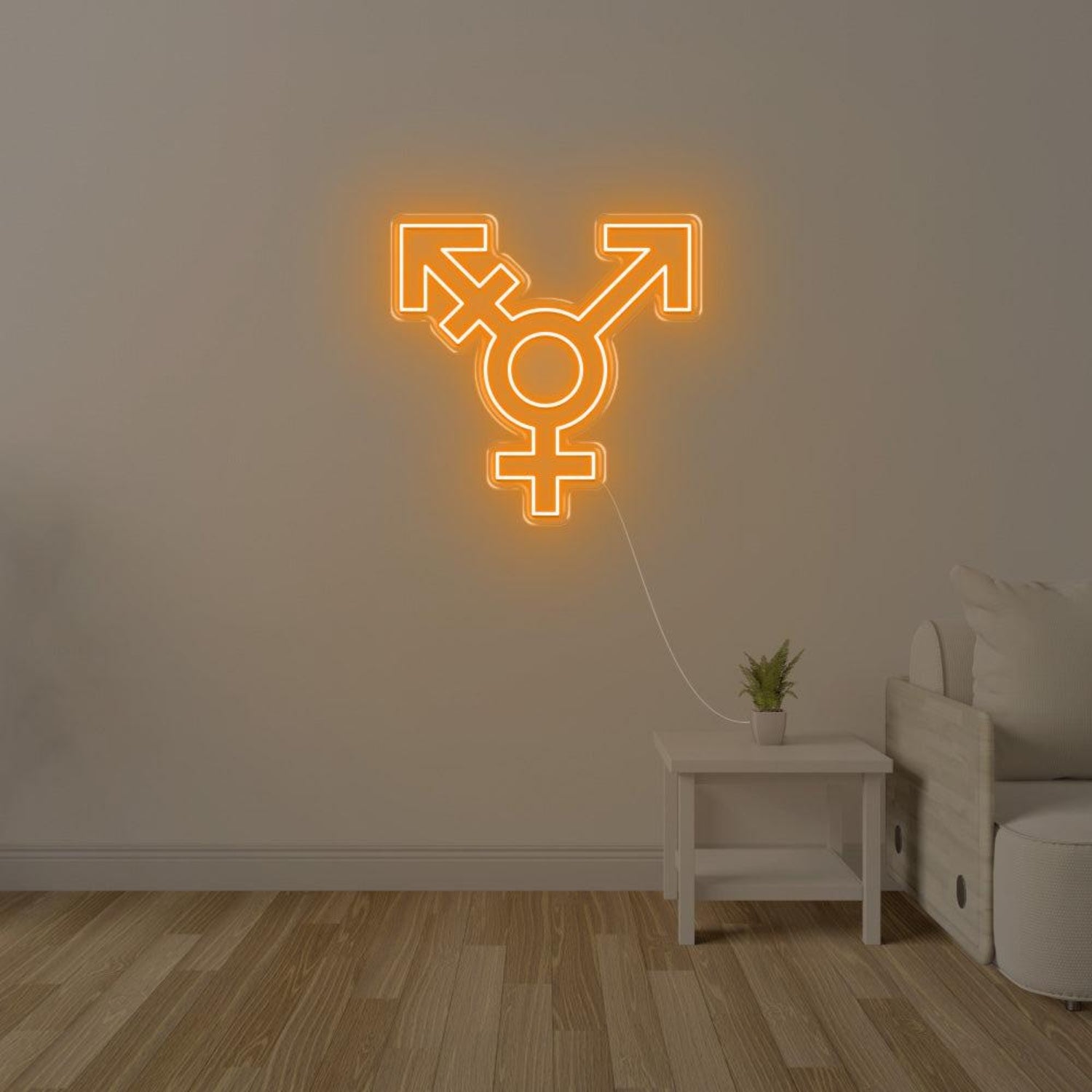 Pink Transgender Symbol Led Neon Sign For Modern Indoor Wall Decor | Shineneon