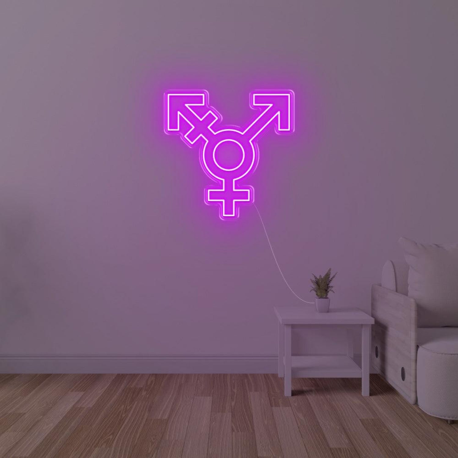 Pink Transgender Symbol Led Neon Sign For Modern Indoor Wall Decor | Shineneon