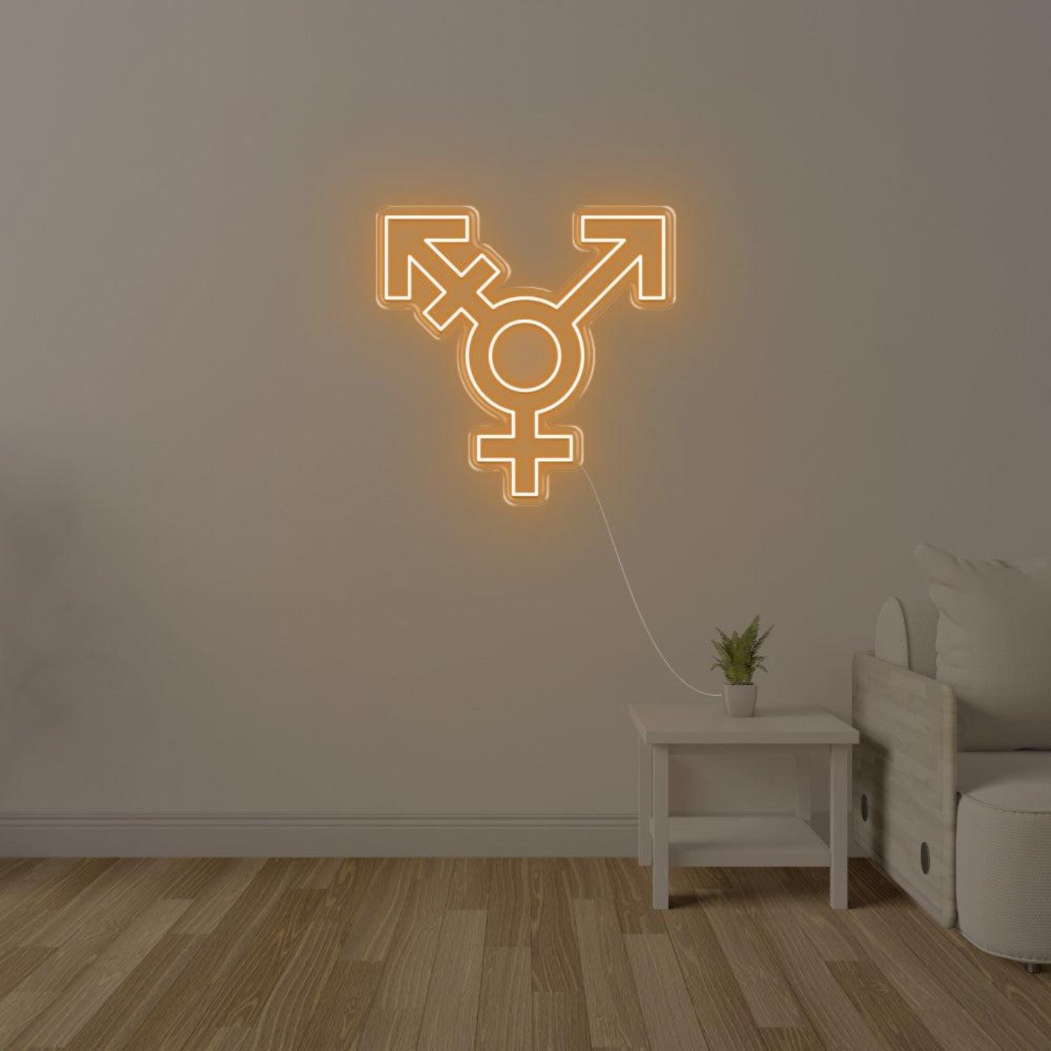 Pink Transgender Symbol Led Neon Sign For Modern Indoor Wall Decor | Shineneon