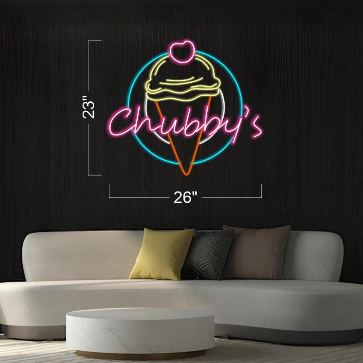 Pink Yellow Blue Neon Ice Cream Led Neon Sign For Home Shop Decor-1 | Shineneon