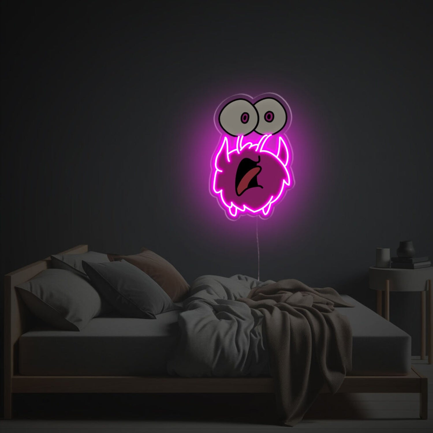 Pinky Little Monster Led Neon Acrylic Artwork | Shineneon