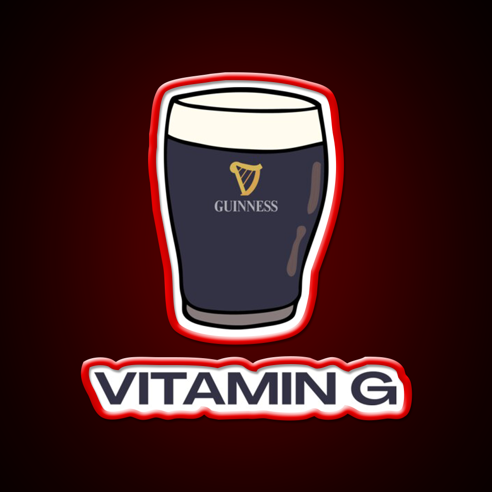 Pint Of Guiness Vitamin G Split The G Beer Bar Decor Led Neon Sign Rgb Color - LED neon sign view 10