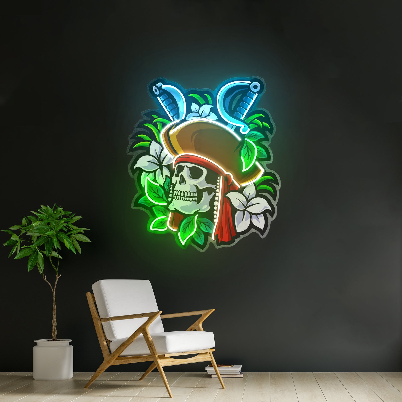 Pirate Skeleton Led Neon Sign Light Custom Led Signs