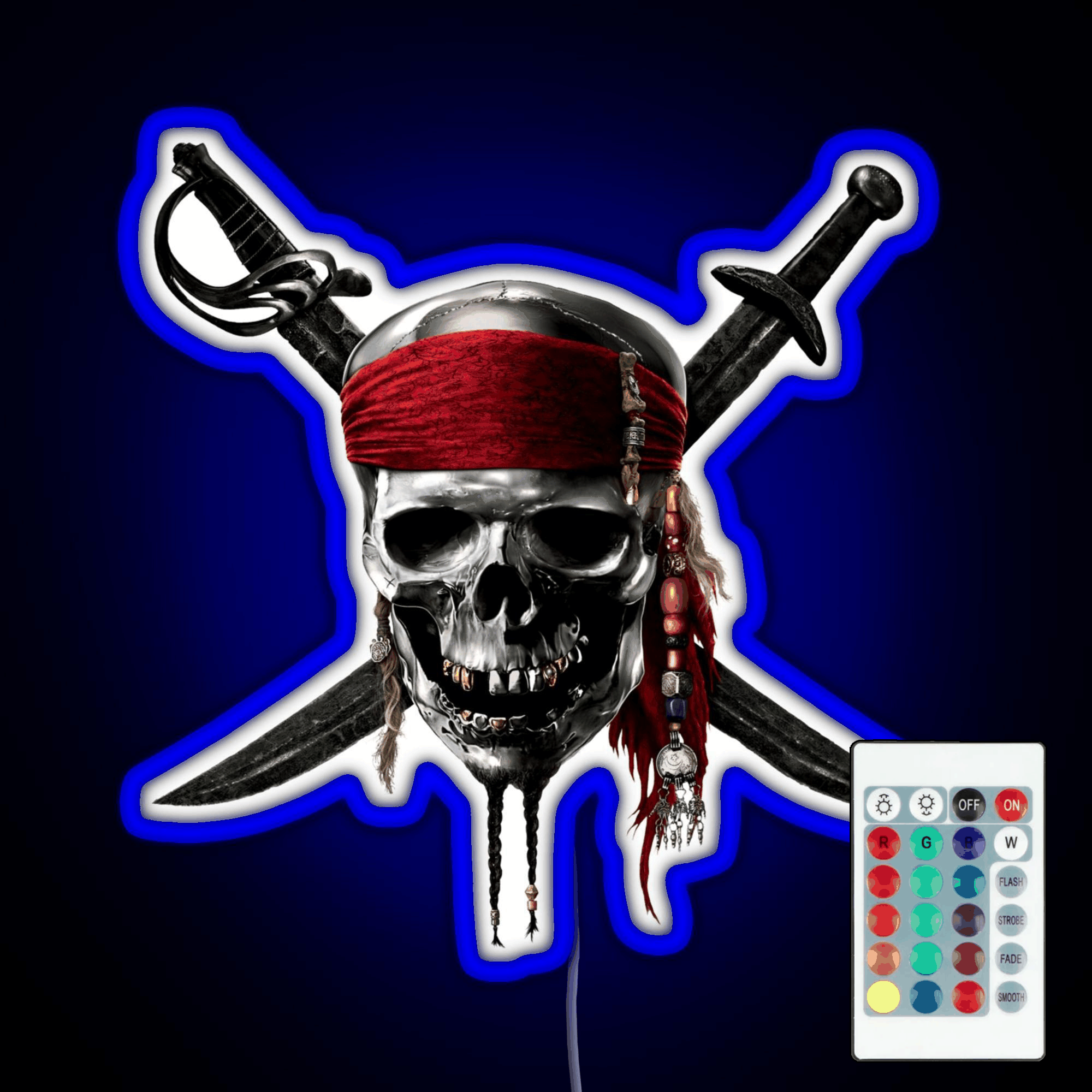 Pirates Of The Caribbean Rgb Led Neon Sign Pop Wall Art