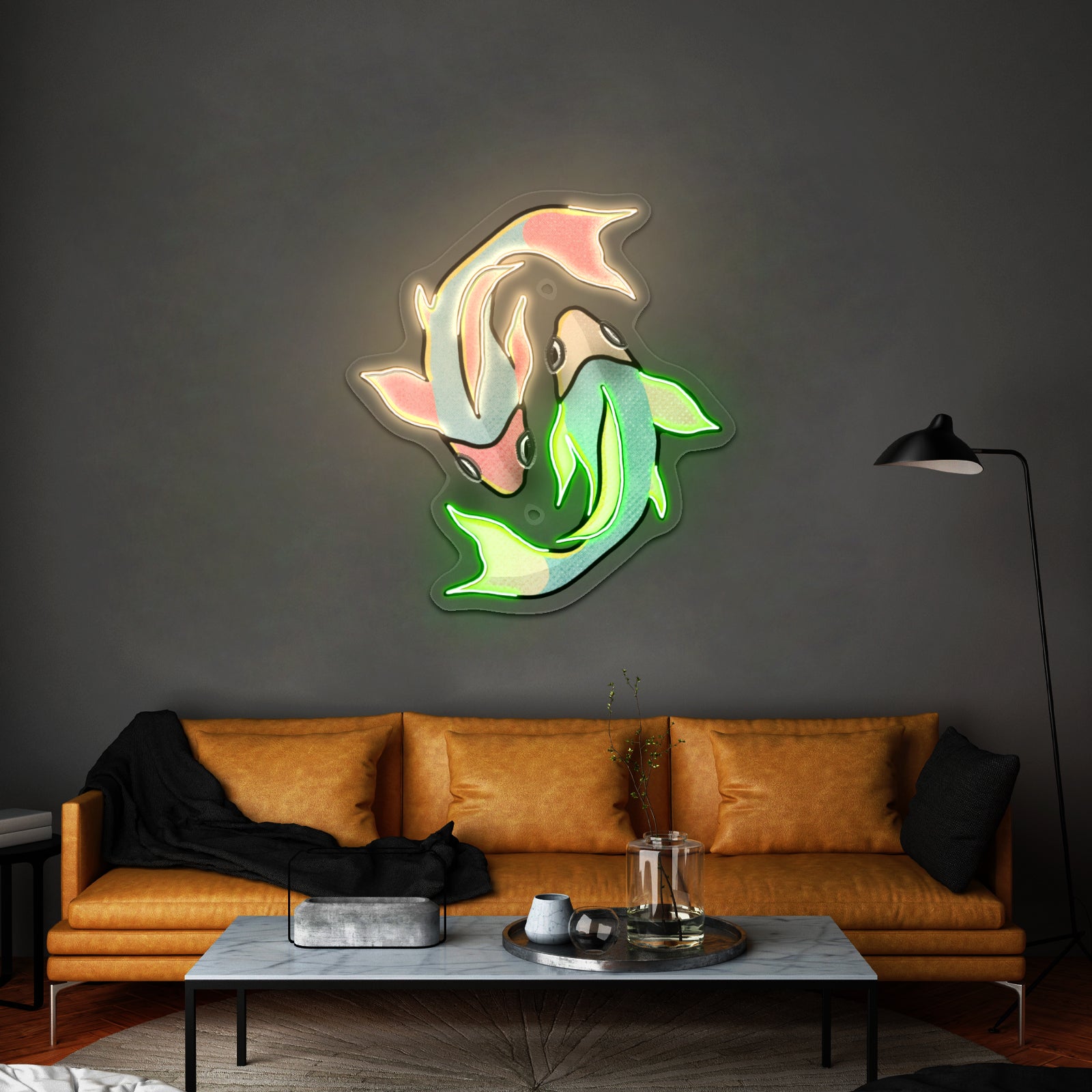 Pisces Fish Sign Zodiac Artwork Aesthetic Neon Signs