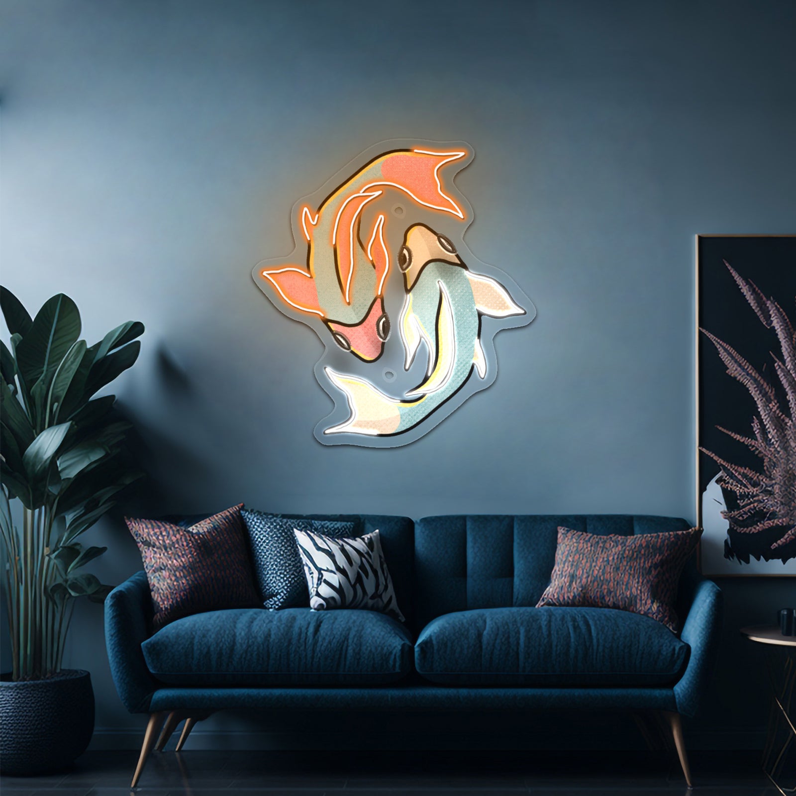 Pisces Fish Sign Zodiac Artwork Aesthetic Neon Signs