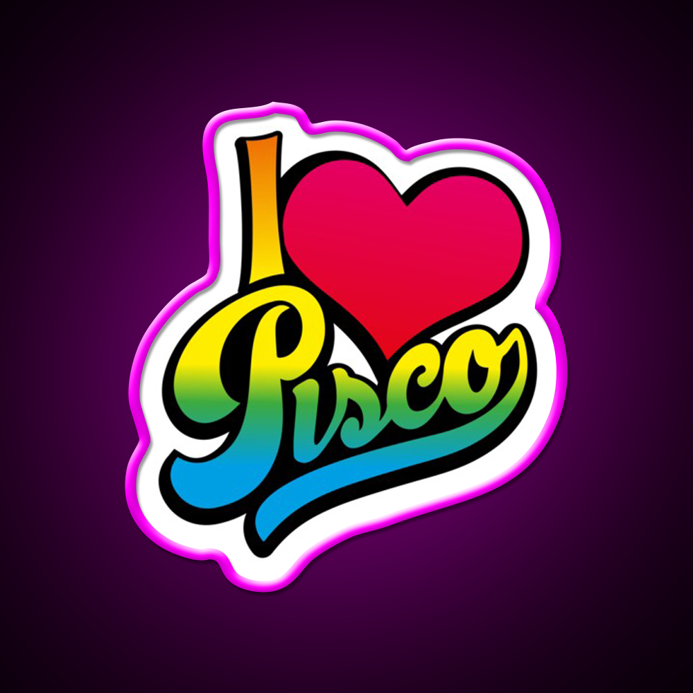 Pisco Peru Cocktail Bar Decor Led Neon Sign Rgb Color - LED neon sign close-up detail