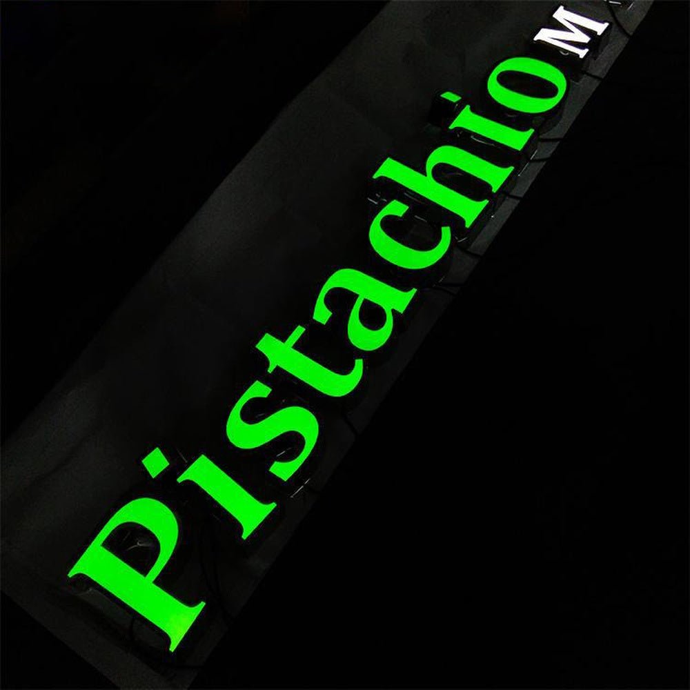 Pistachio 3D Frontlit Letters Metal Led Sign - Shineneon