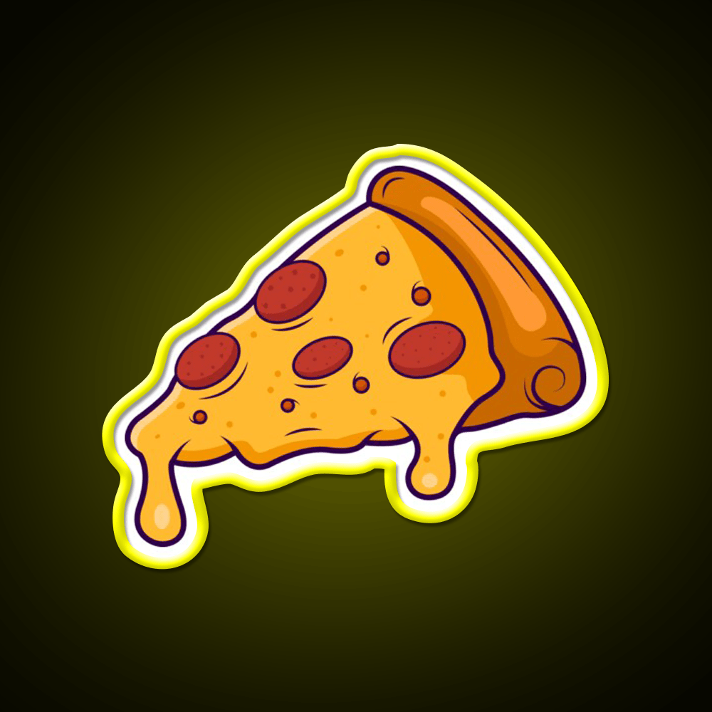Pizza Art Fast Food Led Neon Sign For Burger Place Rgb Color - Shineneon