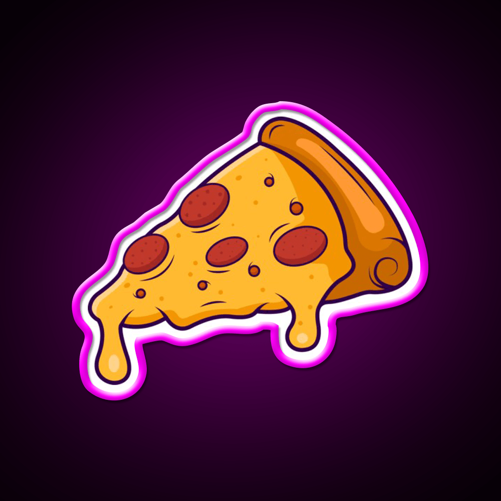 Pizza Art Fast Food Led Neon Sign For Burger Place Rgb Color - Shineneon
