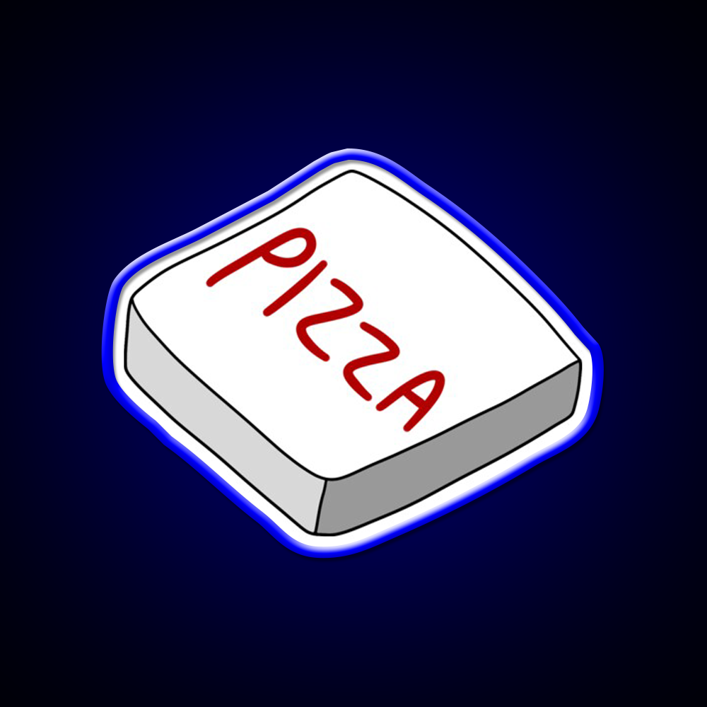 Pizza Box Fast Food Led Neon Sign For Burger Place Rgb Color