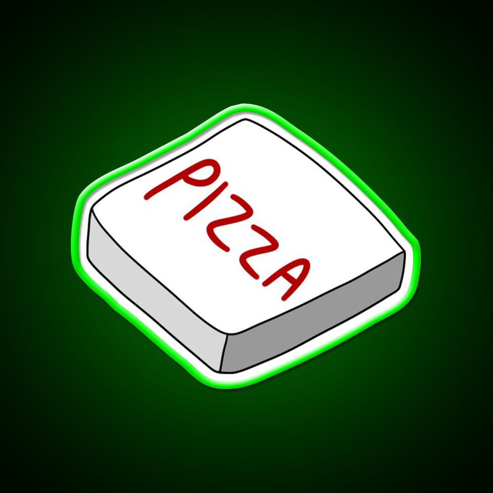 Pizza Box Fast Food Led Neon Sign For Burger Place Rgb Color