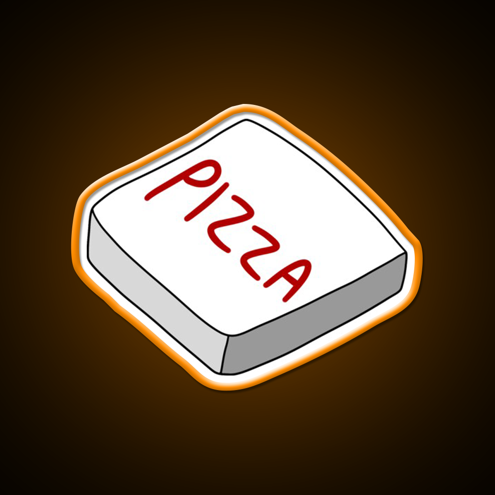 Pizza Box Fast Food Led Neon Sign For Burger Place Rgb Color