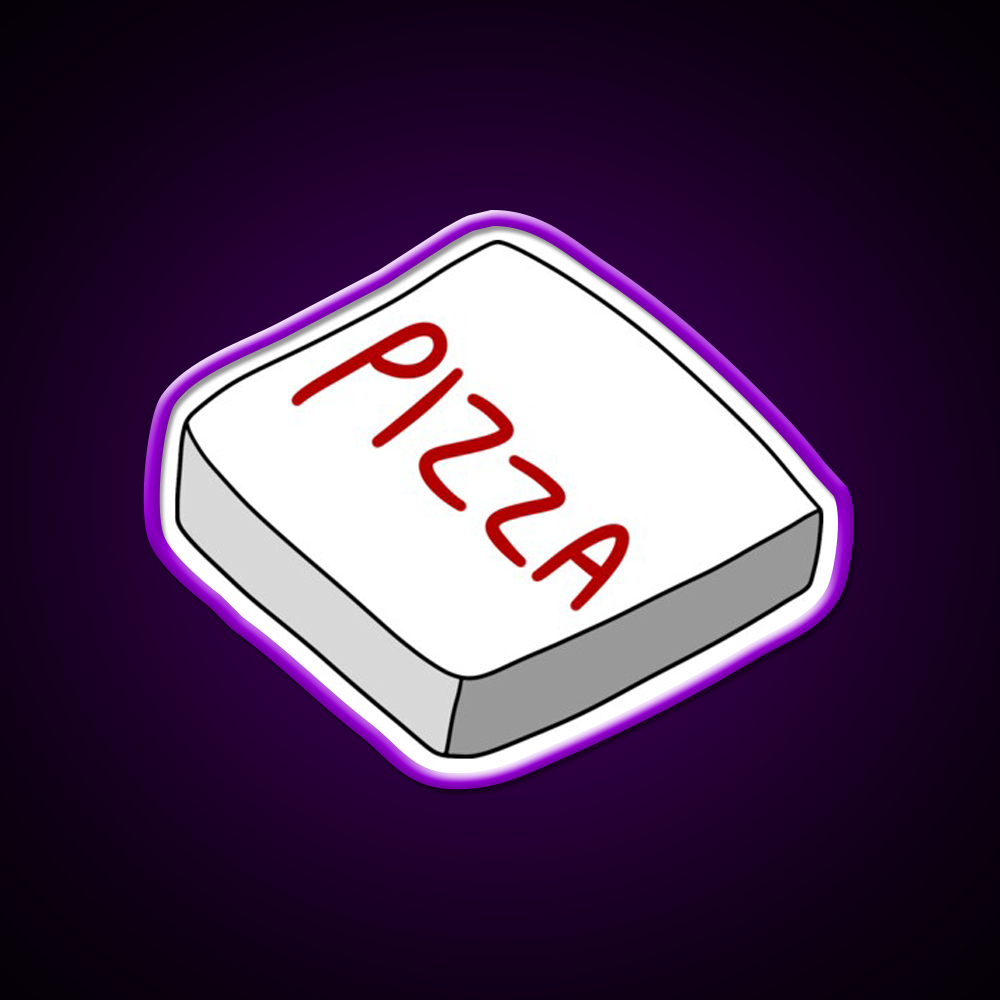 Pizza Box Fast Food Led Neon Sign For Burger Place Rgb Color