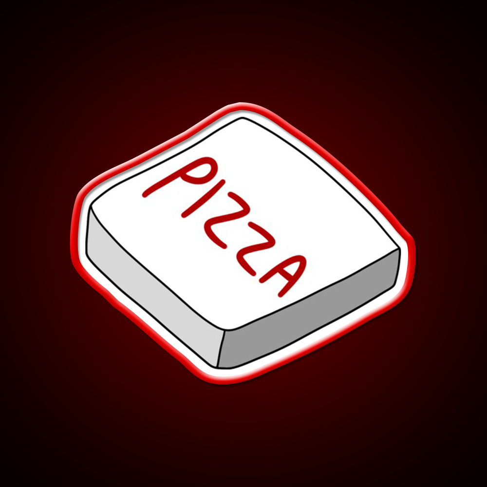 Pizza Box Fast Food Led Neon Sign For Burger Place Rgb Color