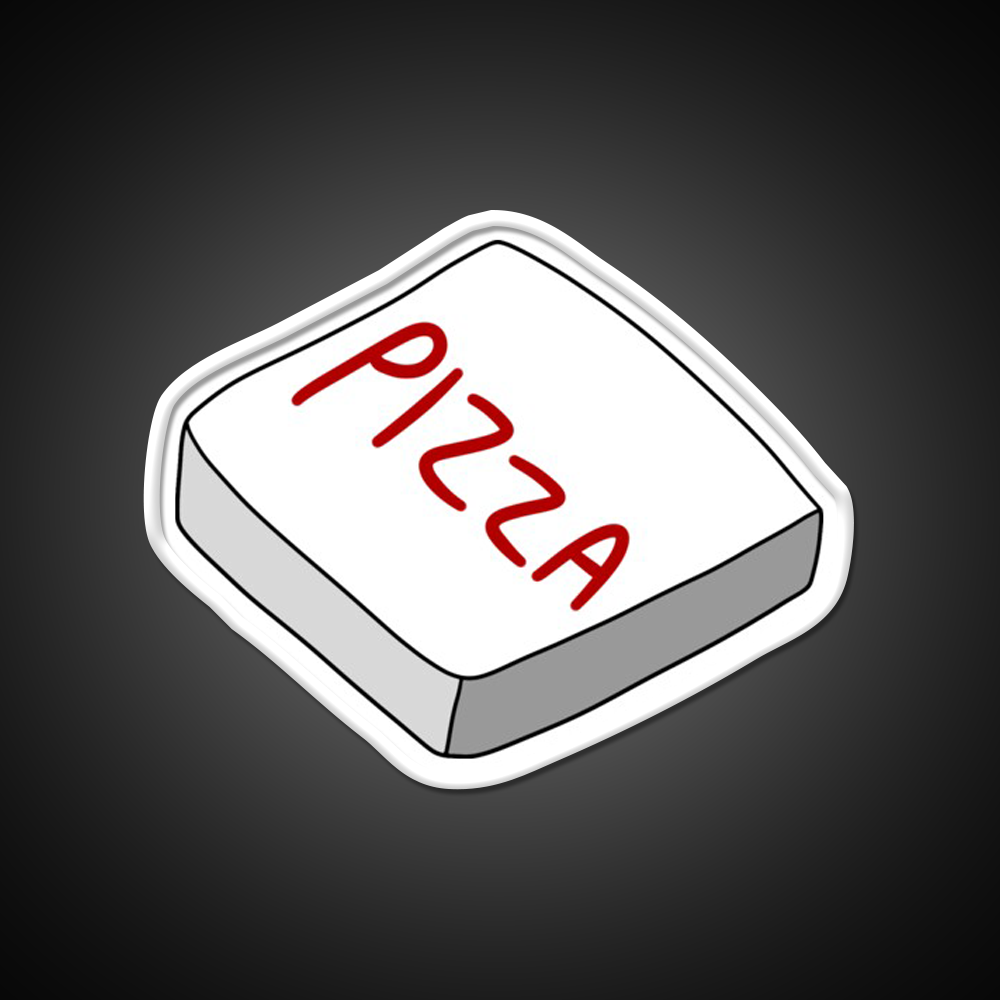 Pizza Box Fast Food Led Neon Sign For Burger Place Rgb Color