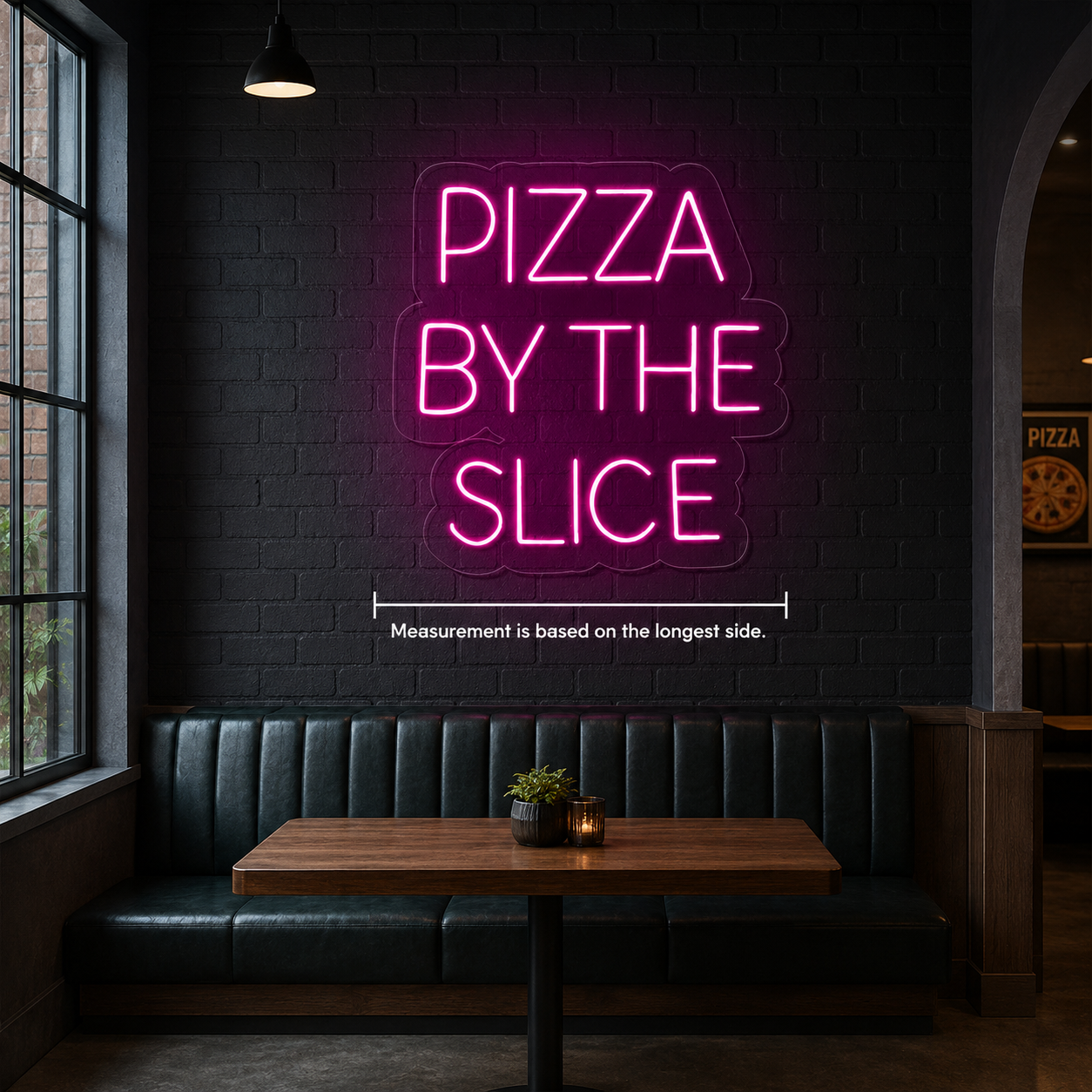 Pizza By The Slice LED Neon Sign Home Wall Art - 04 Size Image