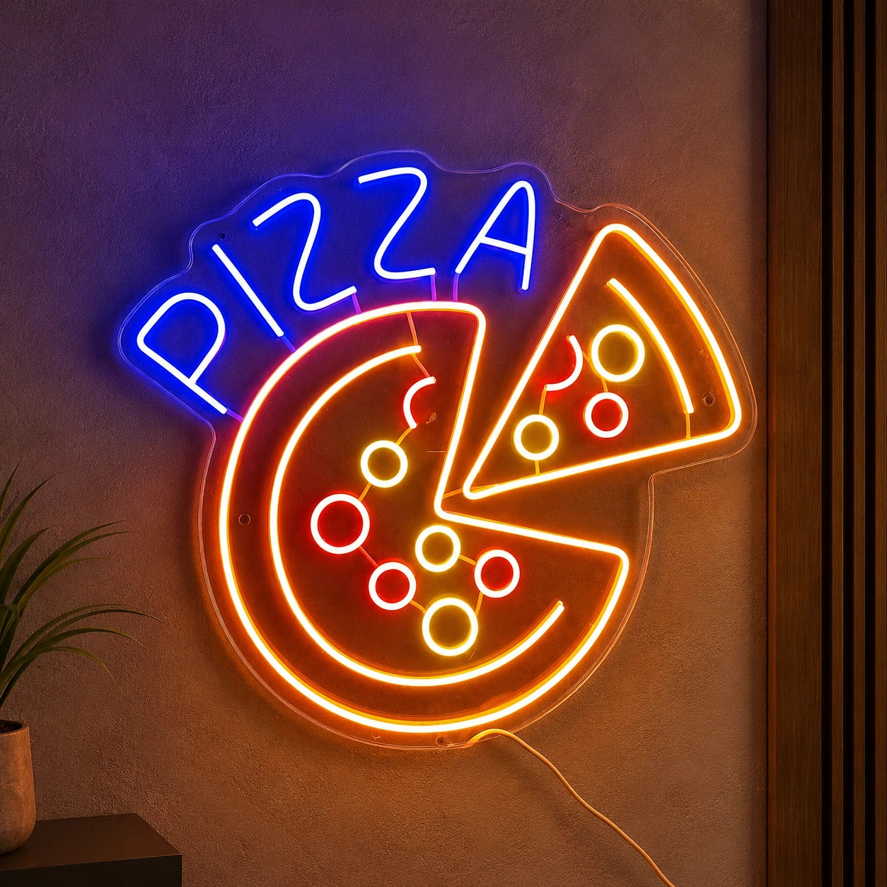 Pizza Circle Slice Neon Sign LED Neon Sign high-converting product image