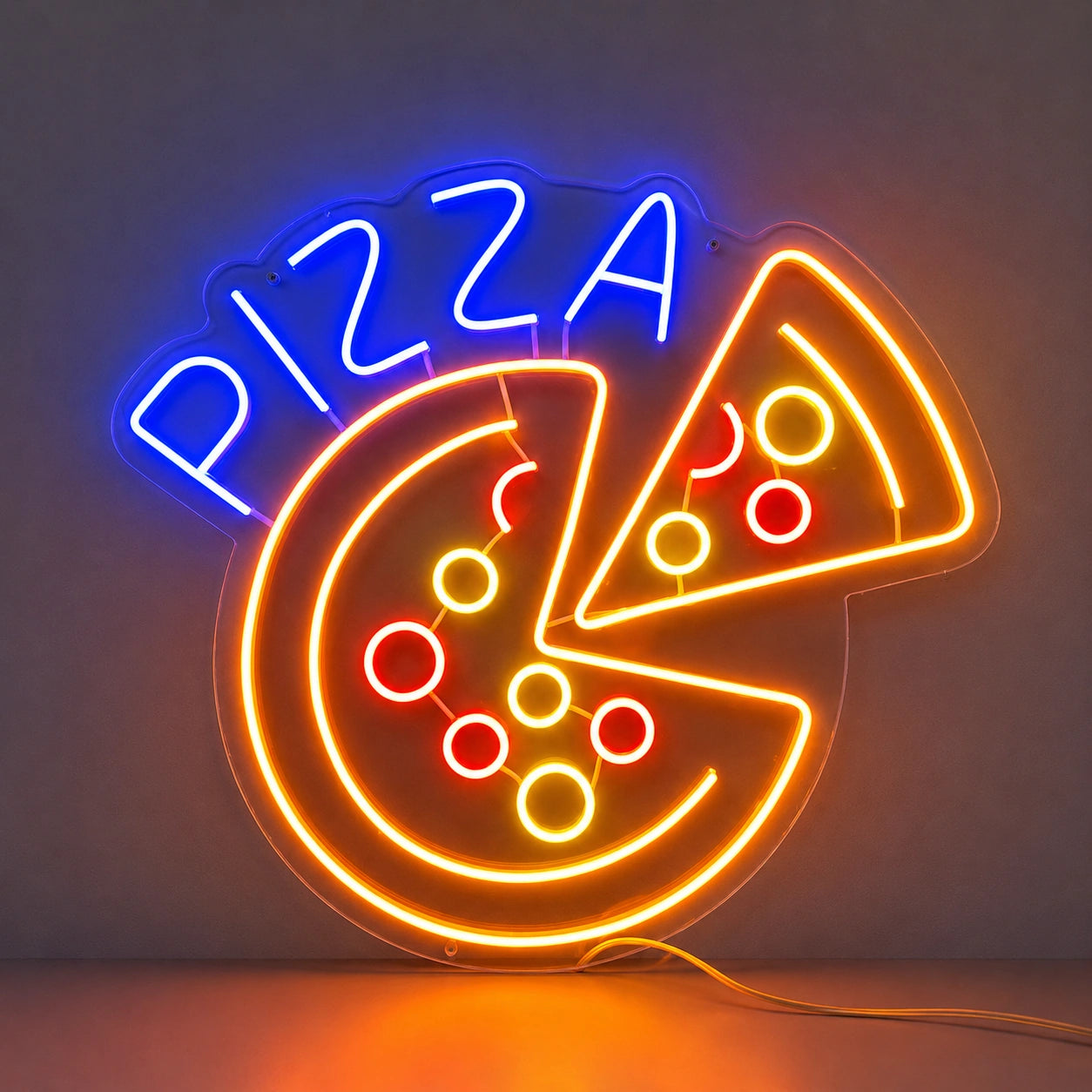 Pizza Circle Slice Neon Sign LED Neon Sign main product image