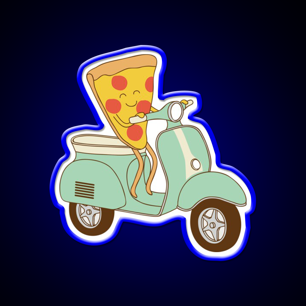 Pizza Delivery Fast Food Led Neon Sign For Burger Place Rgb Color