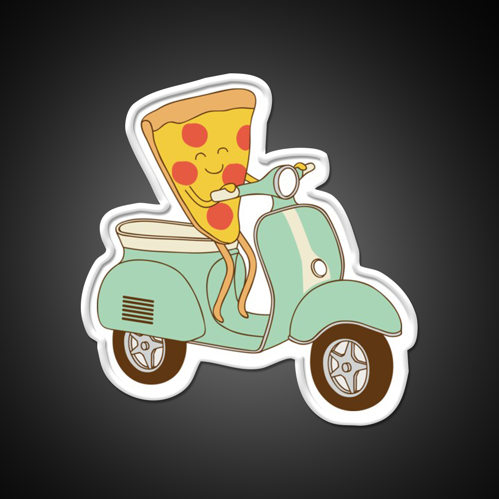 Pizza Delivery Fast Food Led Neon Sign For Burger Place Rgb Color