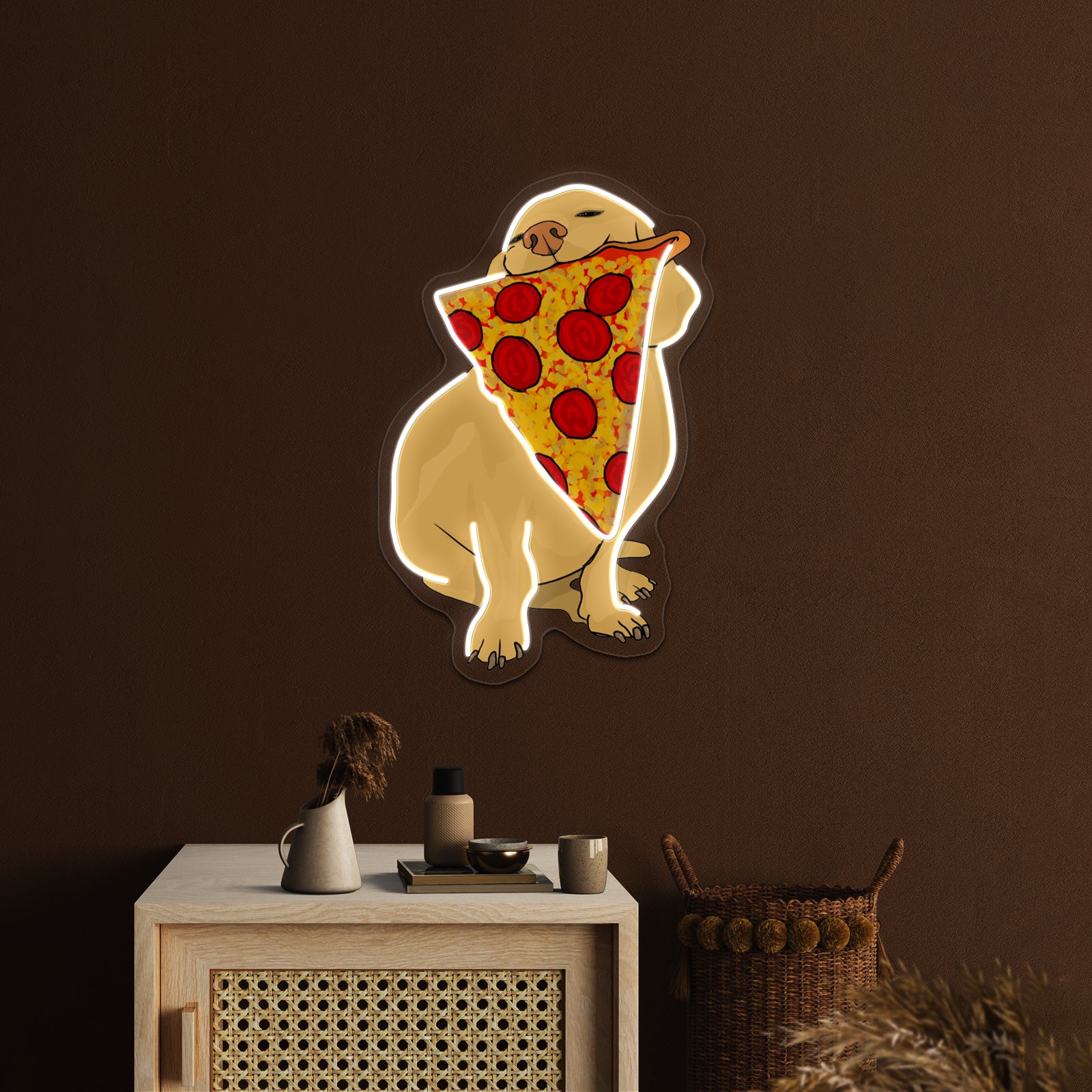 Pizza Dog Artwork Led Neon Signs Custom | Shineneon