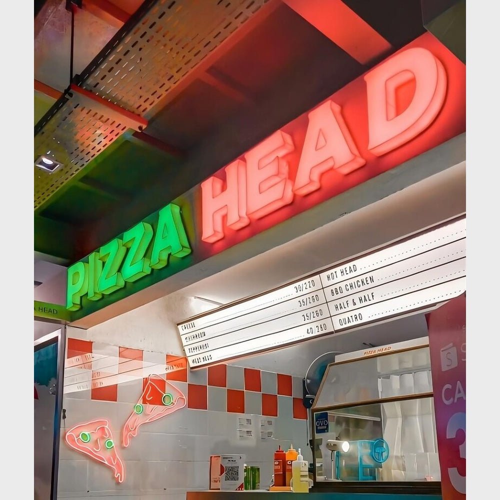 Pizza Head 3D Frontlit And Backlit Channel Letter Led Light Sign - Shineneon