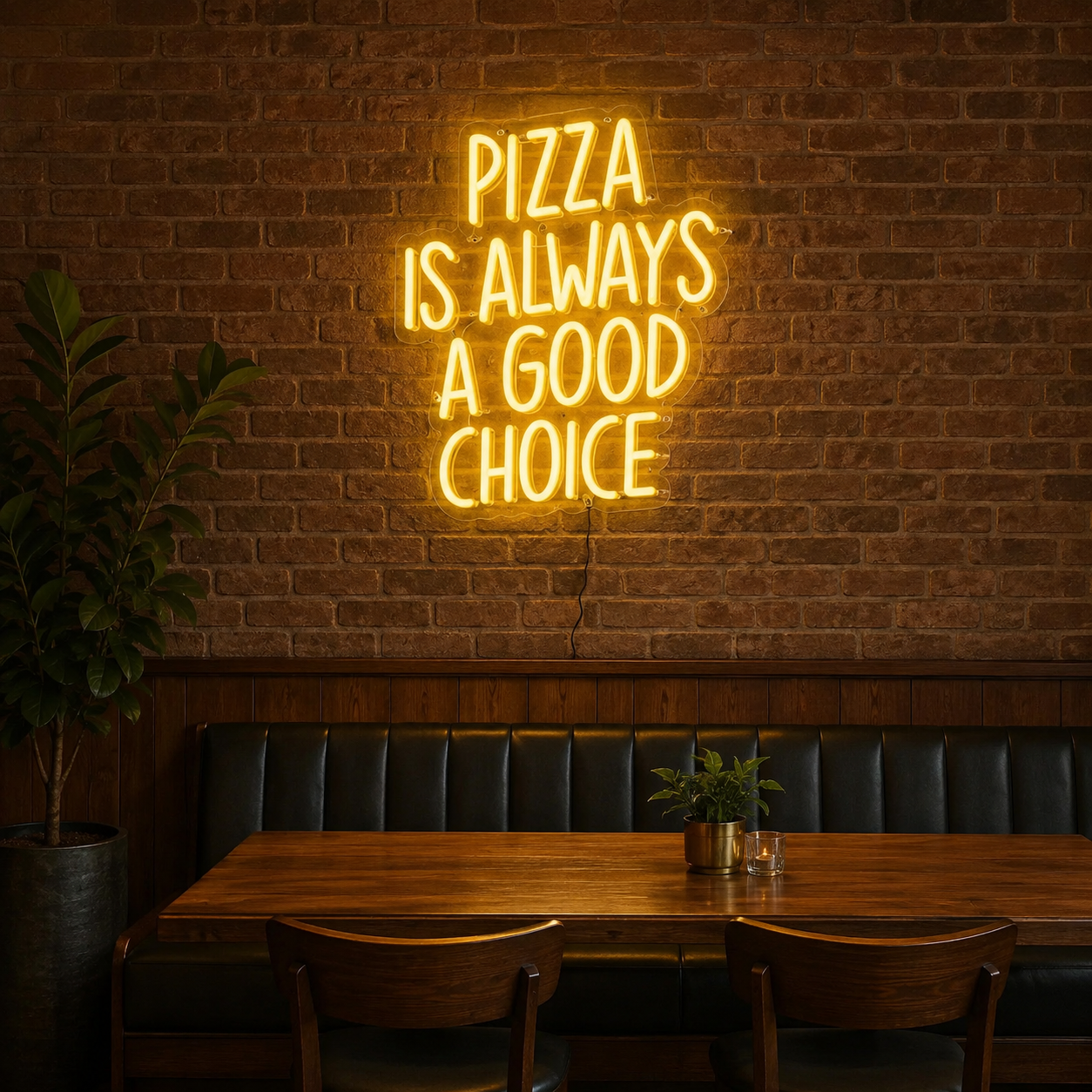 Pizza Is Always A Good Choice LED Neon Sign - 04 Size Image