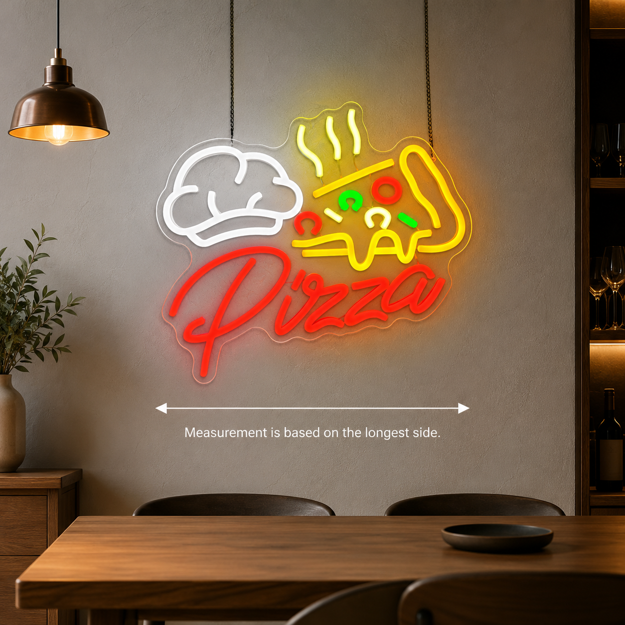 Pizza LED Neon Sign Wall Art - 04 Size Image