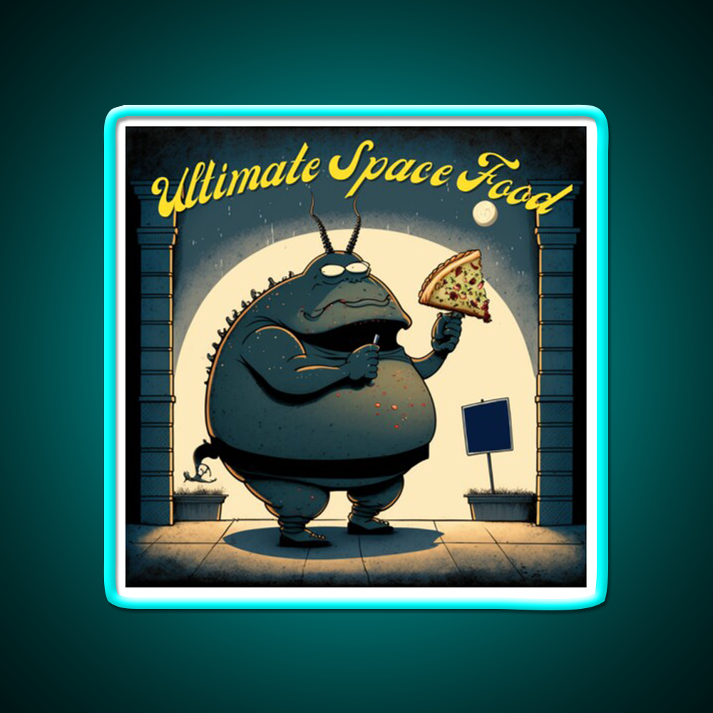 Pizza Lover Alien Ultimate Space Food Led Neon Sign For Burger Place Rgb Color