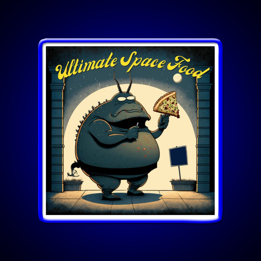 Pizza Lover Alien Ultimate Space Food Led Neon Sign For Burger Place Rgb Color