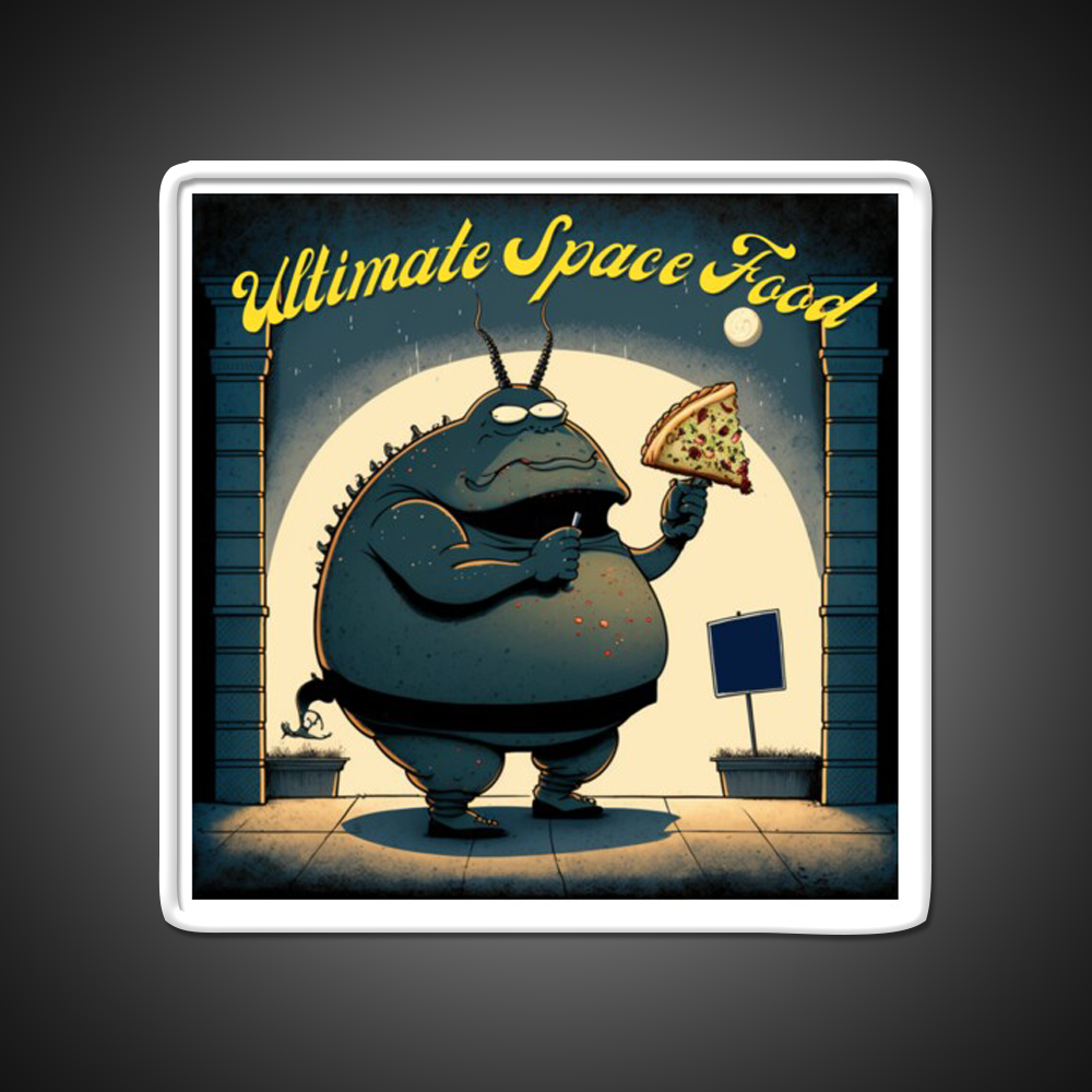 Pizza Lover Alien Ultimate Space Food Led Neon Sign For Burger Place Rgb Color