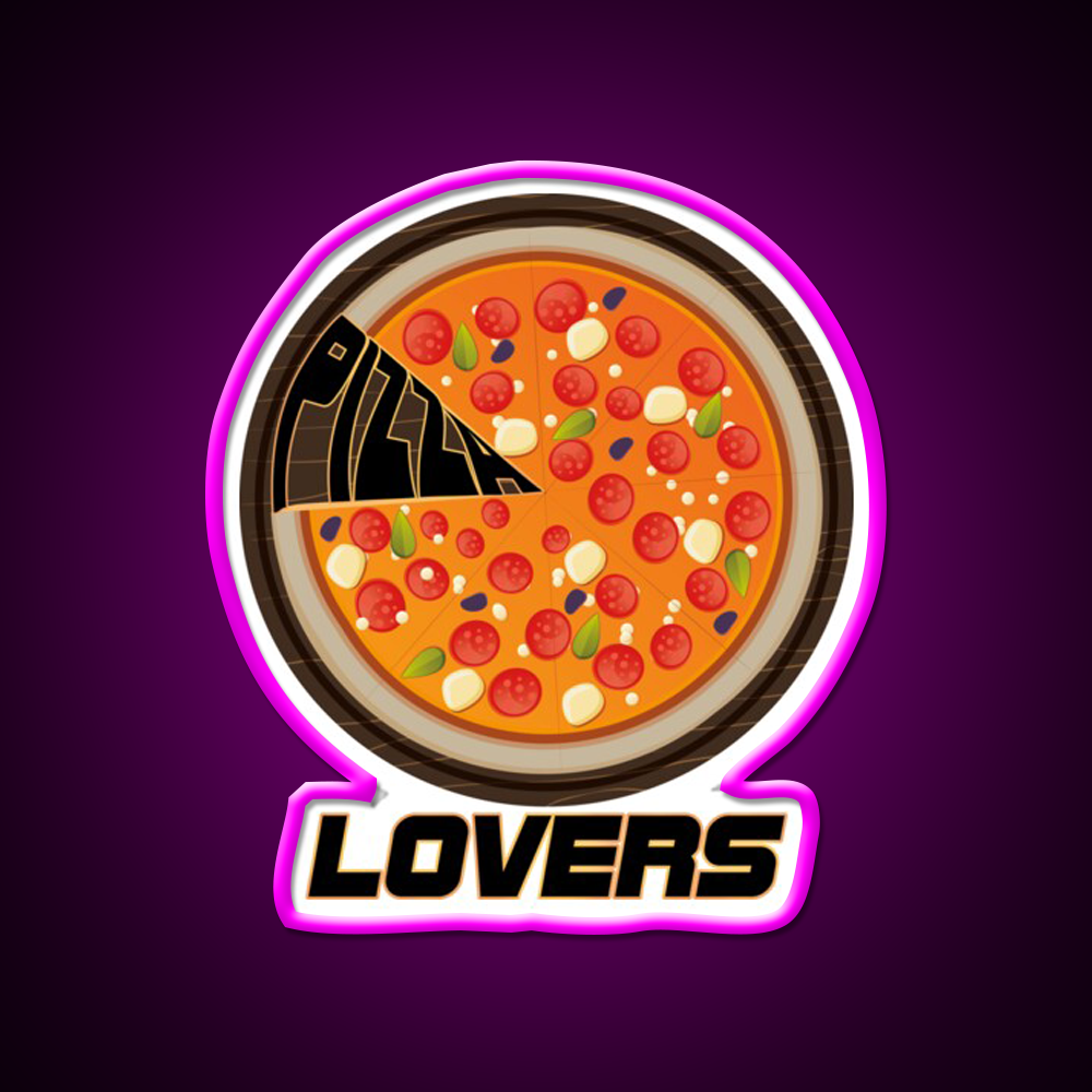 Pizza Lovers America Pizza Lovers Fast Food Led Neon Sign For Burger Place Rgb Color