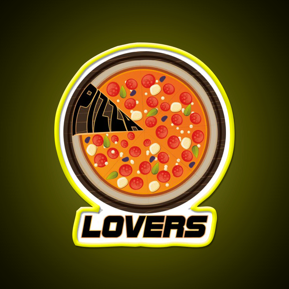 Pizza Lovers America Pizza Lovers Fast Food Led Neon Sign For Burger Place Rgb Color