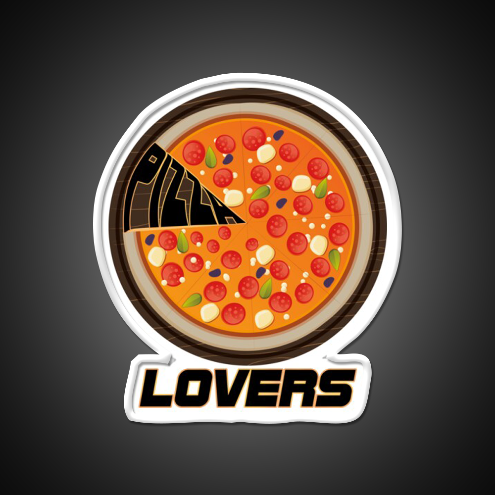 Pizza Lovers America Pizza Lovers Fast Food Led Neon Sign For Burger Place Rgb Color