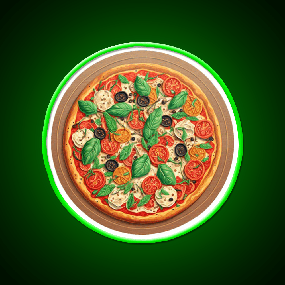 Pizza Margherita Snack Food Led Neon Sign Rgb Color - Shineneon