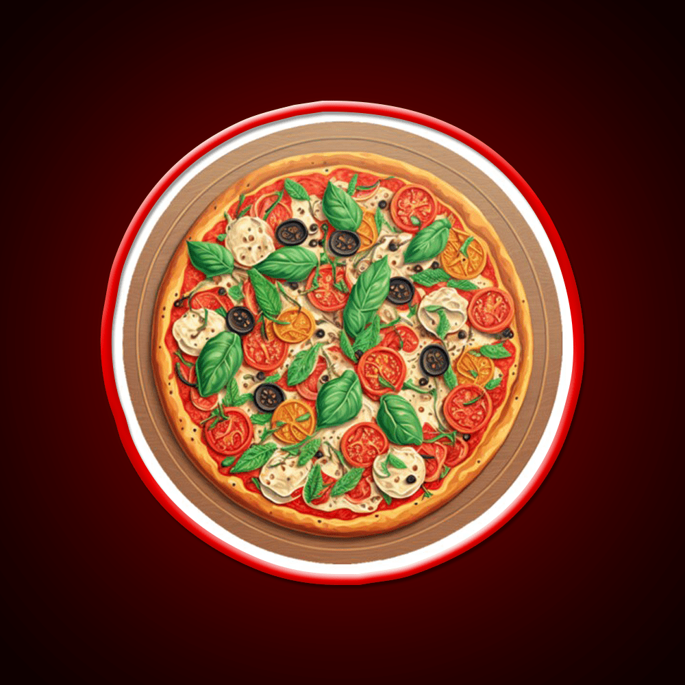 Pizza Margherita Snack Food Led Neon Sign Rgb Color - Shineneon