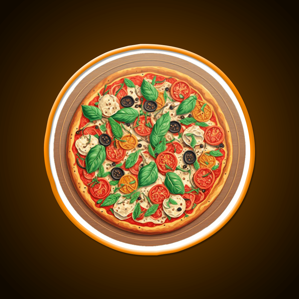 Pizza Margherita Snack Food Led Neon Sign Rgb Color - Shineneon