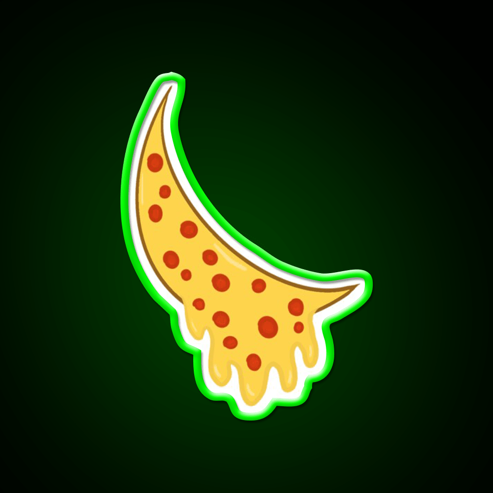 Pizza Moon Snack Food Led Neon Sign Rgb Color - Shineneon