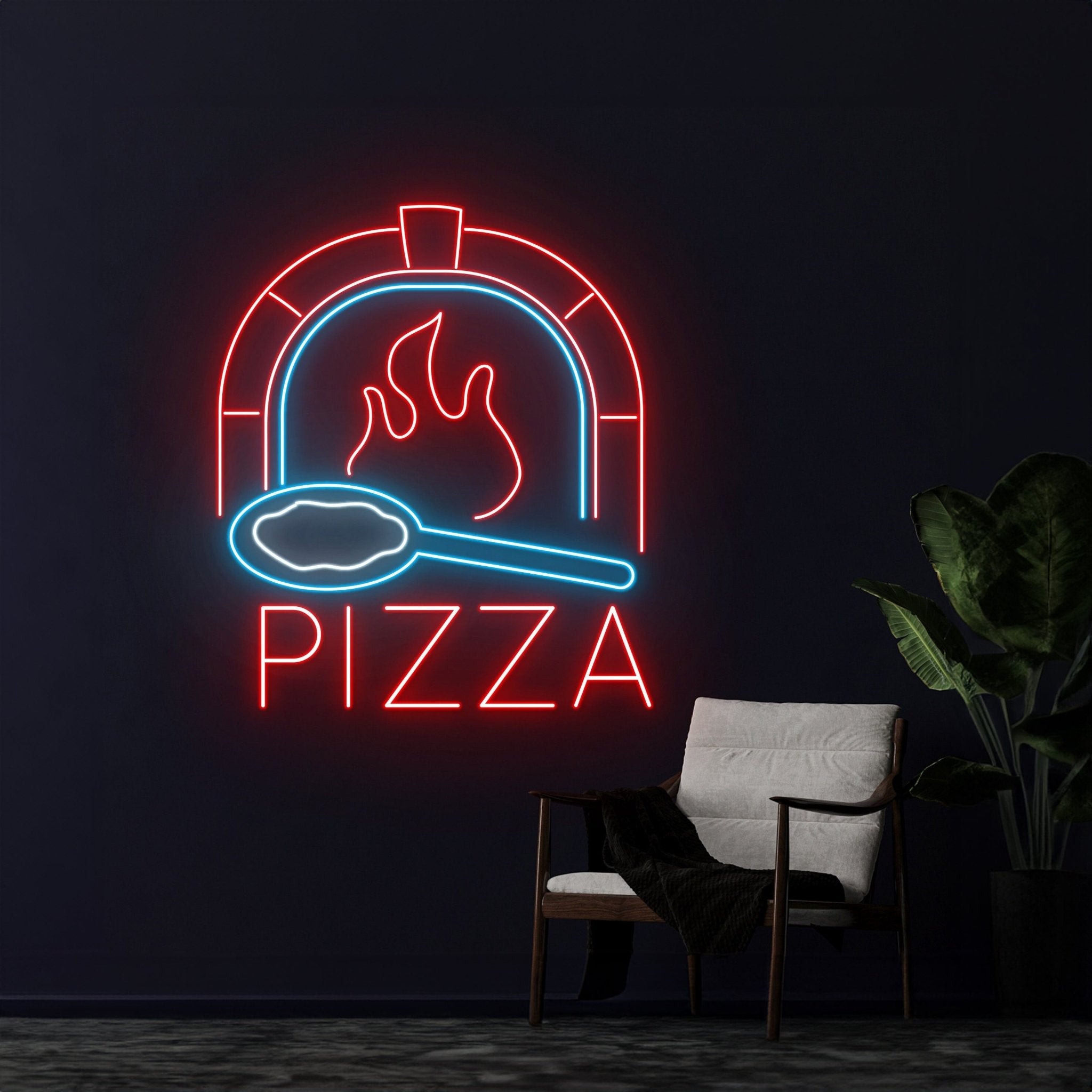 Pizza Neon Sign Pizza Led Light Italy Fast Food Room Wall Decor - Shineneon