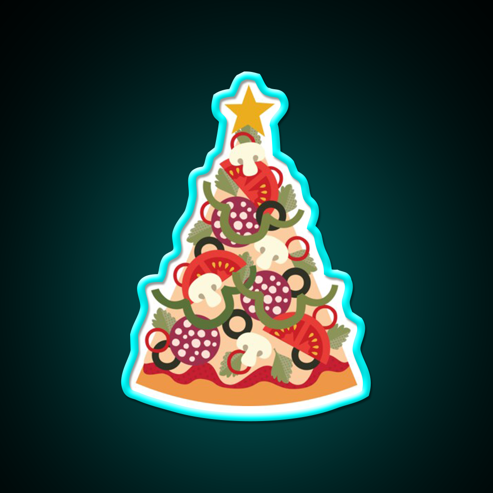 Pizza On Earth Pepperoni Version Fast Food Led Neon Sign For Burger Place Rgb Color