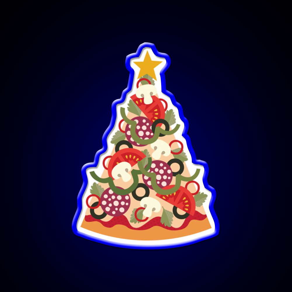 Pizza On Earth Pepperoni Version Fast Food Led Neon Sign For Burger Place Rgb Color