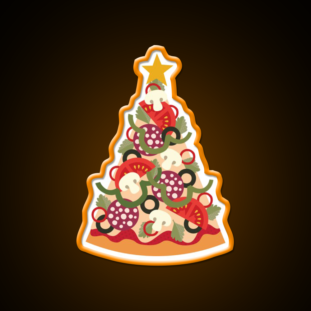 Pizza On Earth Pepperoni Version Fast Food Led Neon Sign For Burger Place Rgb Color