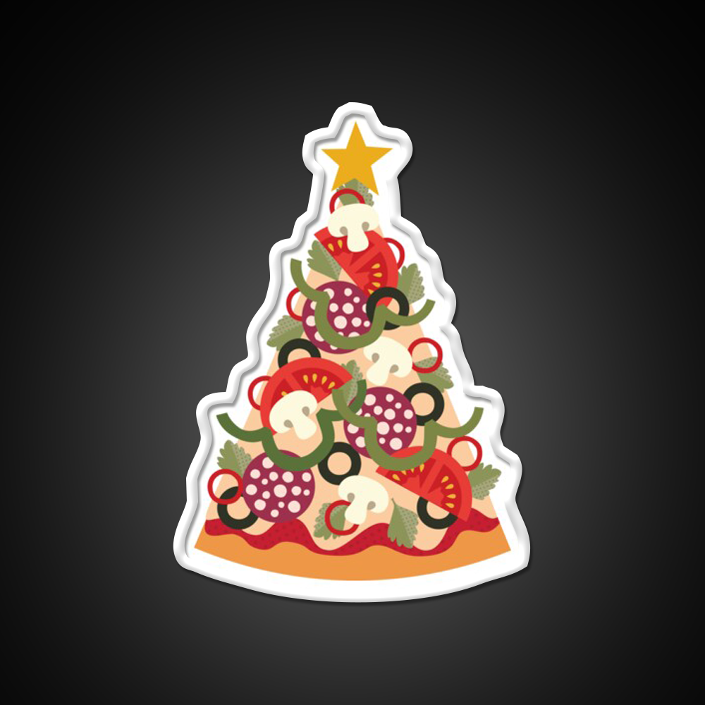 Pizza On Earth Pepperoni Version Fast Food Led Neon Sign For Burger Place Rgb Color