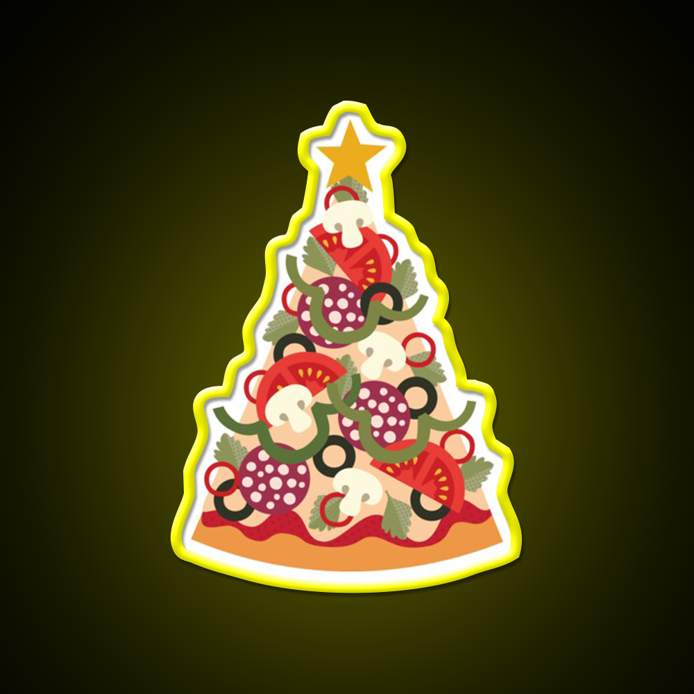 Pizza On Earth Pepperoni Version Fast Food Led Neon Sign For Burger Place Rgb Color