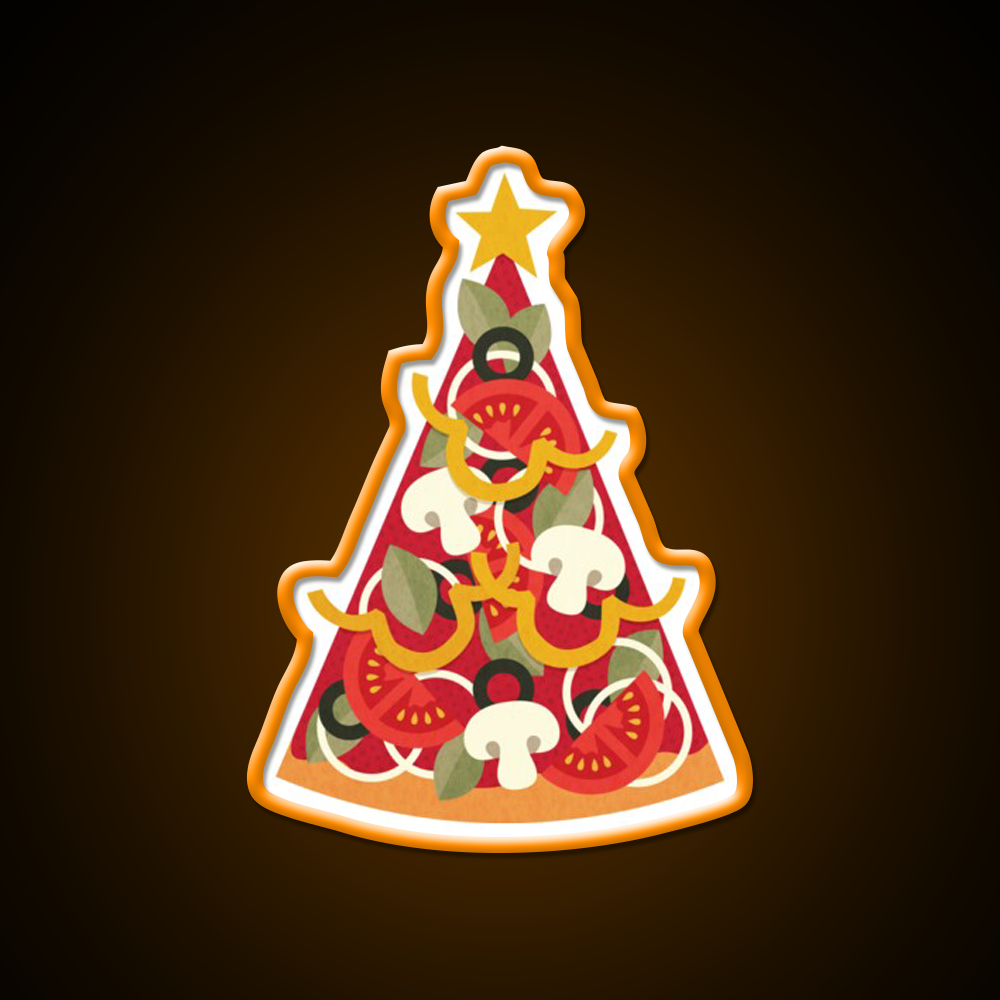 Pizza On Earth Vegetarian Version Fast Food Led Neon Sign For Burger Place Rgb Color