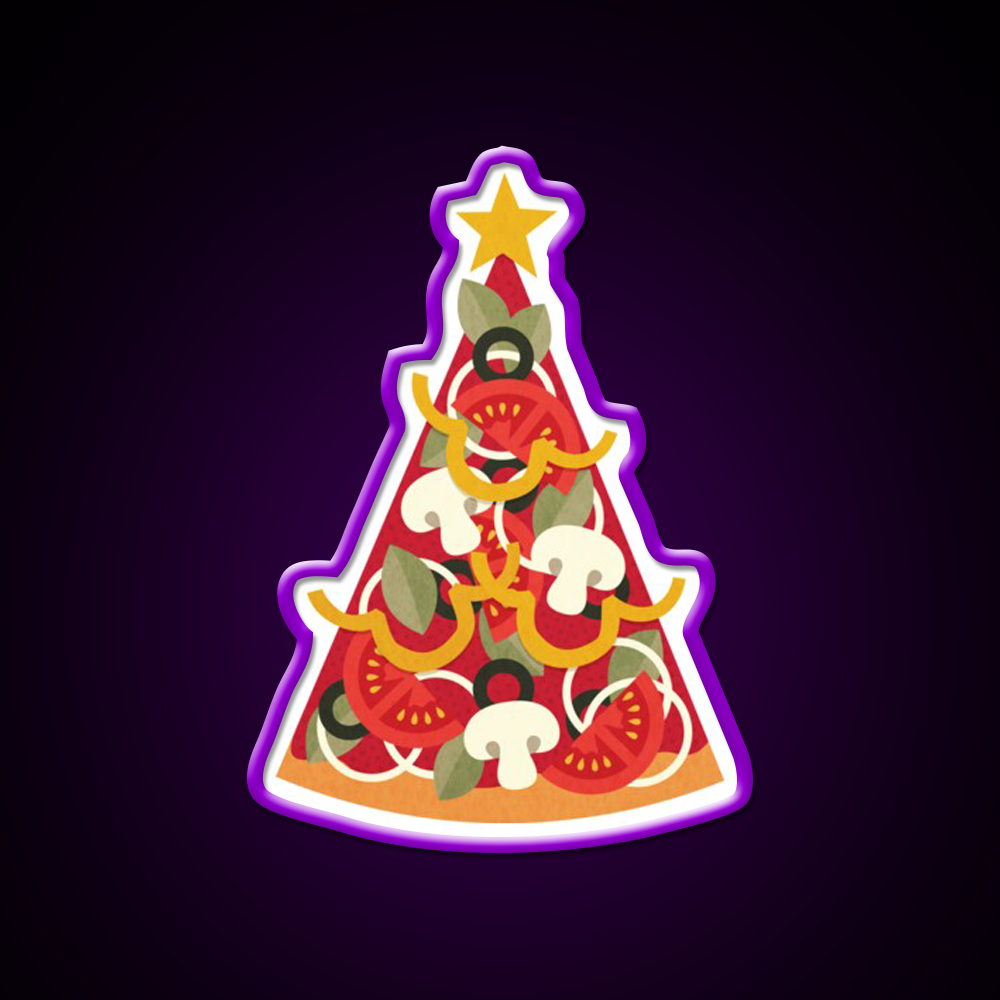 Pizza On Earth Vegetarian Version Fast Food Led Neon Sign For Burger Place Rgb Color