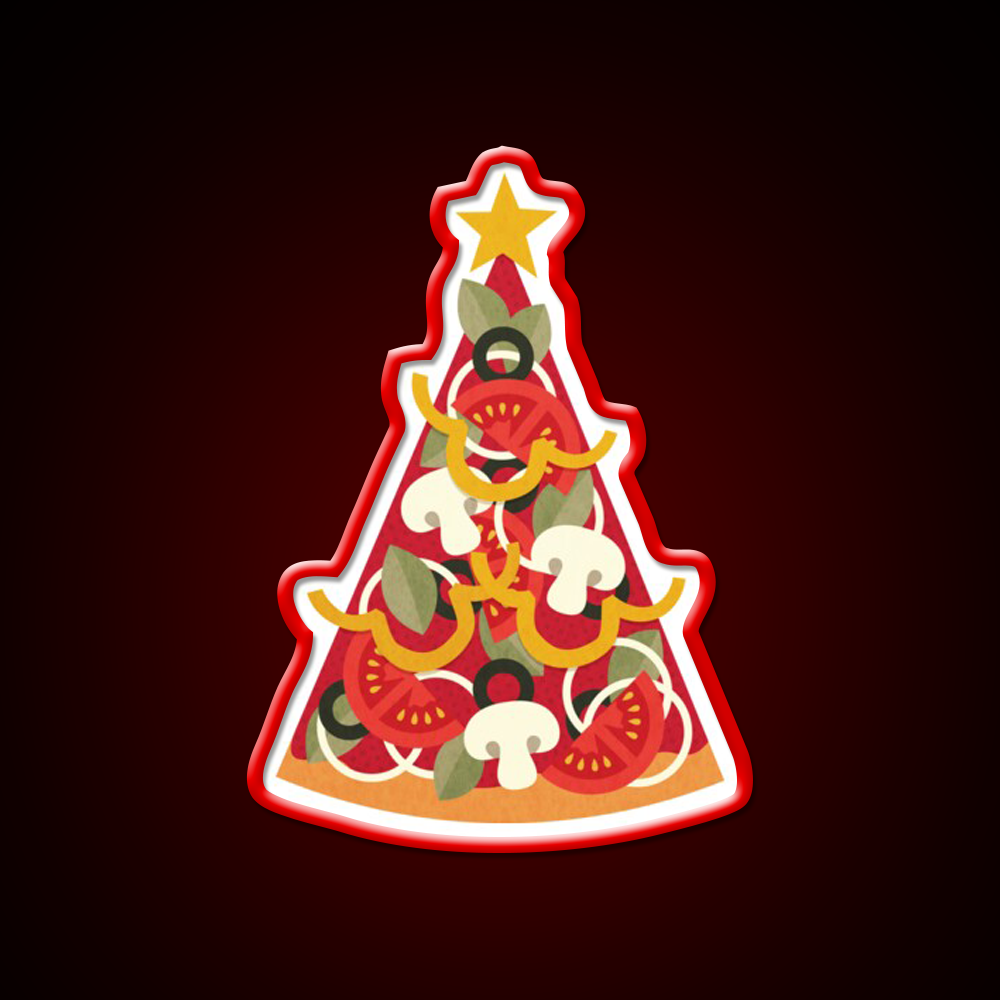 Pizza On Earth Vegetarian Version Fast Food Led Neon Sign For Burger Place Rgb Color