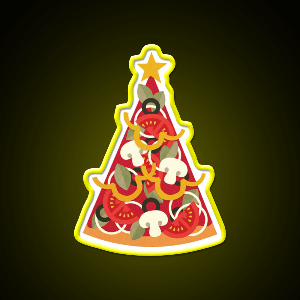 Pizza On Earth Vegetarian Version Fast Food Led Neon Sign For Burger Place Rgb Color - Shineneon