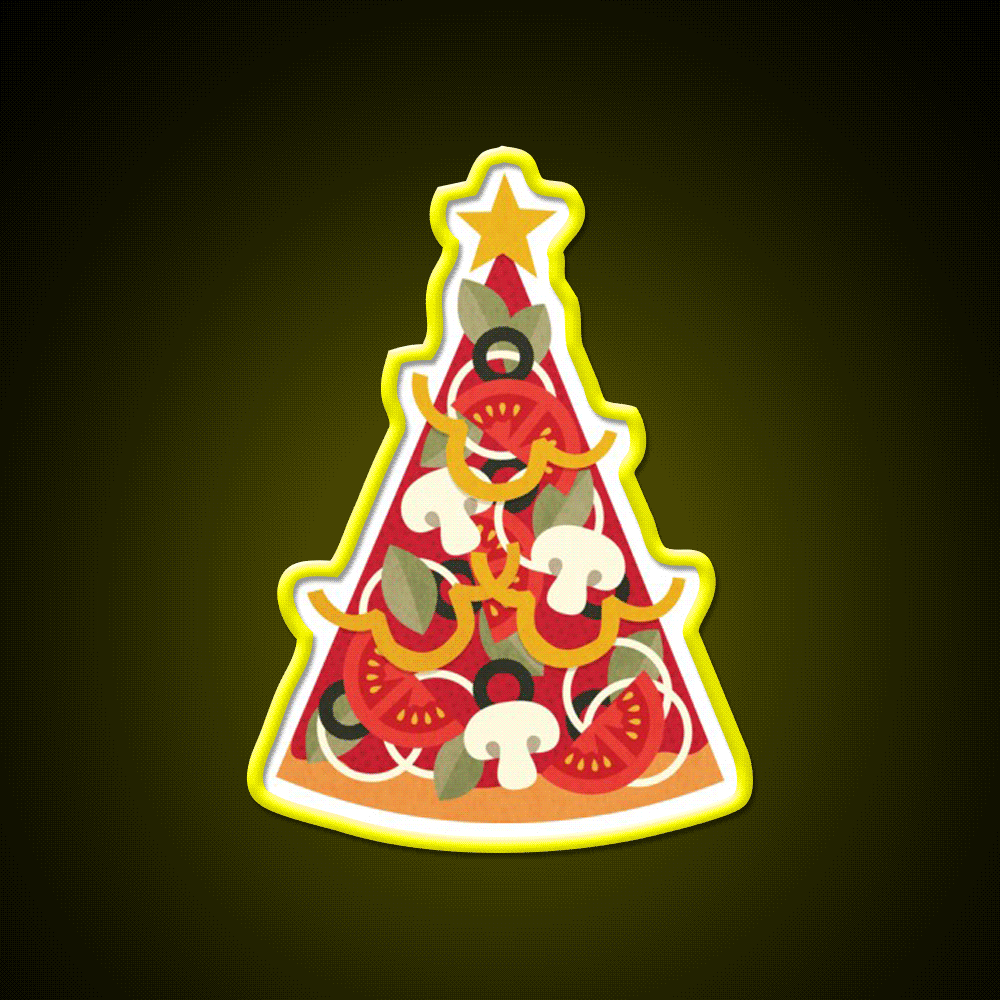 Pizza On Earth Vegetarian Version Fast Food Led Neon Sign For Burger Place Rgb Color